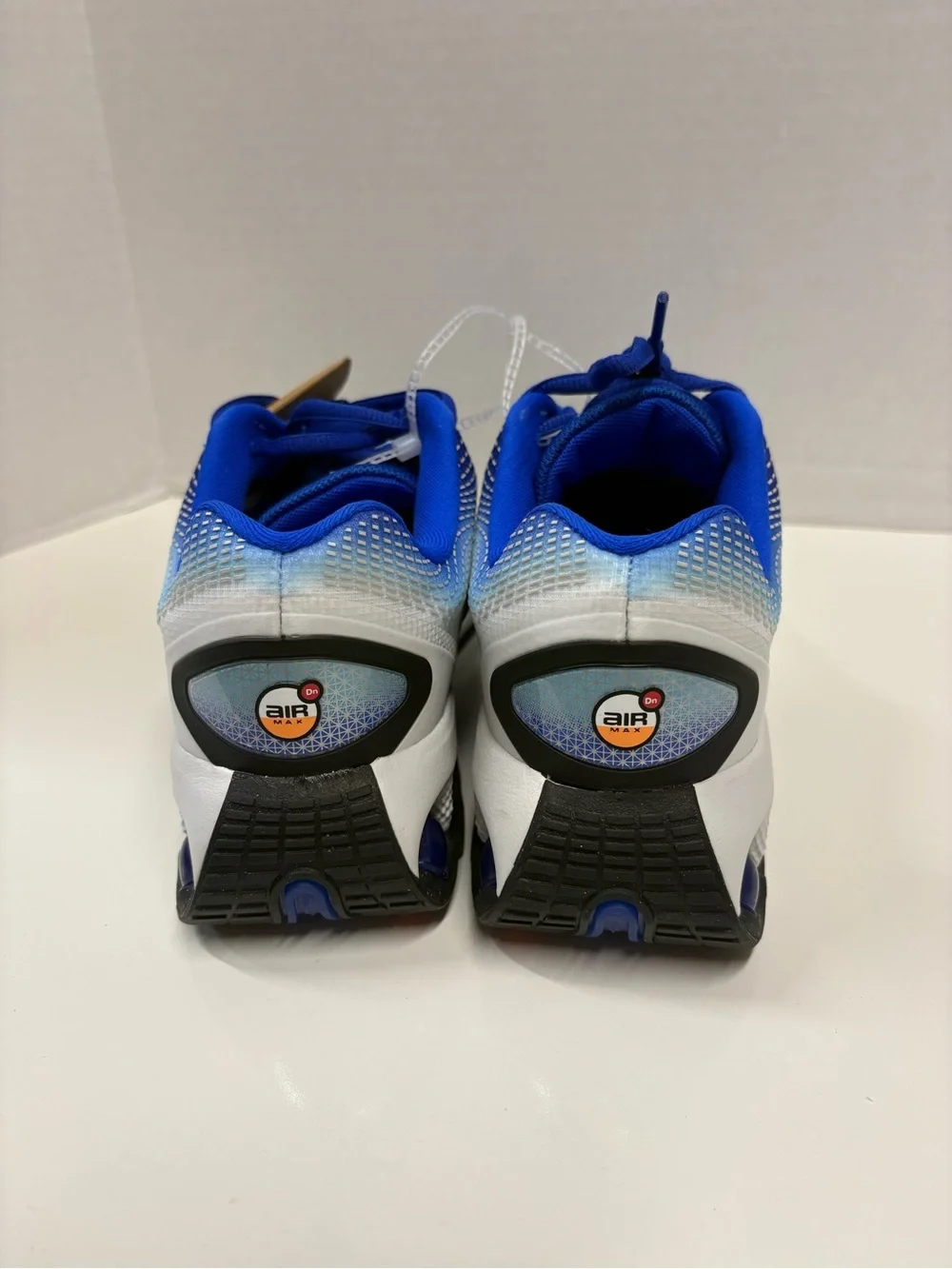 Nike Kids Air Max Dn Blue Gradient Mesh Sneakers with Yellow Swoosh